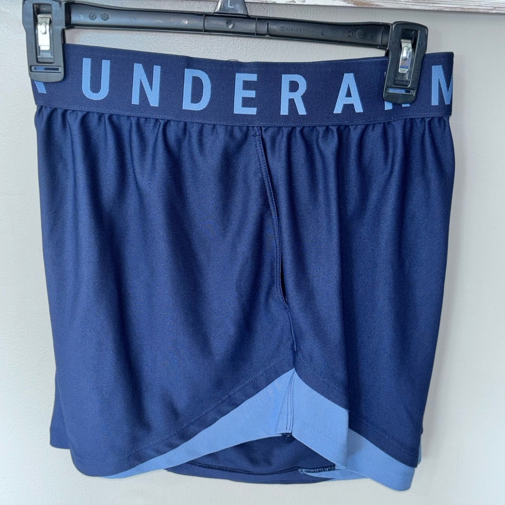 Under Armour Women's UA Play Up 3.0 Shorts Navy Blue - UA 3" Inseam 1X